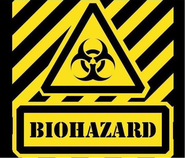 Black and yellow bio hazard warning sign